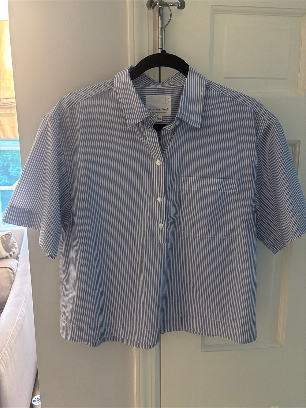Blue and white shirt from Unsubscribed size small